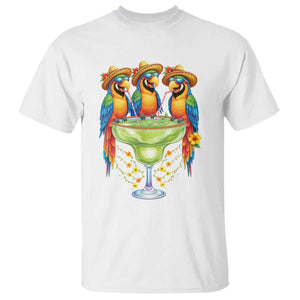 Cinco De Mayo Summer Party T Shirt Funny Parrots Drinking Margaritas TS12 White Print Your Wear