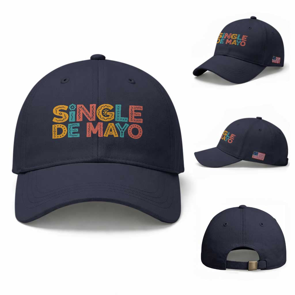 Mexican Fiesta Party Gift Baseball Cap Single De Mayo TS12 Baseball Cap Universal Fit Navy Print Your Wear