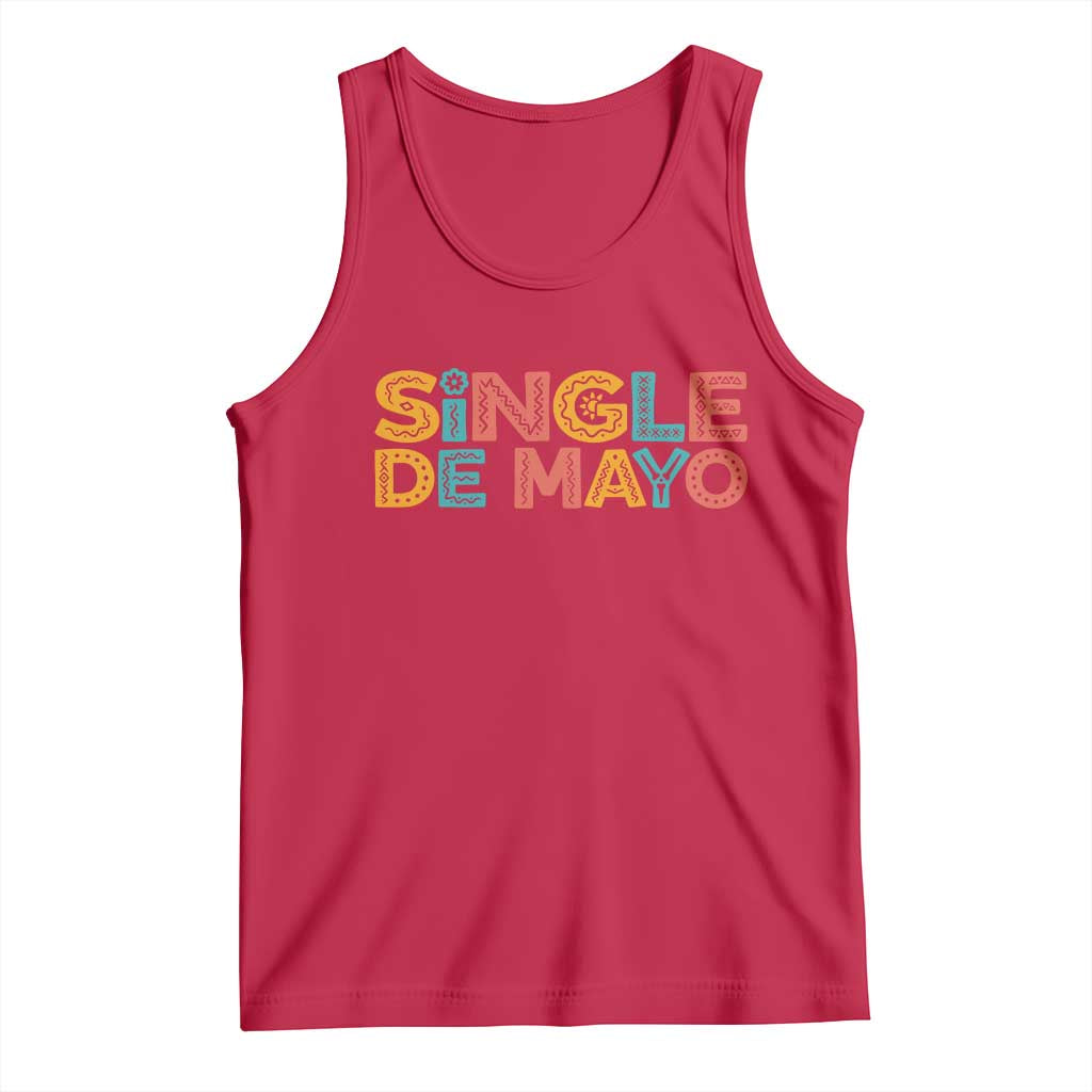 Mexican Fiesta Party Gift Tank Top Single De Mayo TS12 Red Print Your Wear
