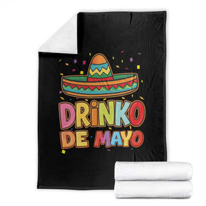Funny Cinco De Mayo Day Drinking Fiesta Party Throw Blanket Drinko De Mayo TS12 Black Print Your Wear