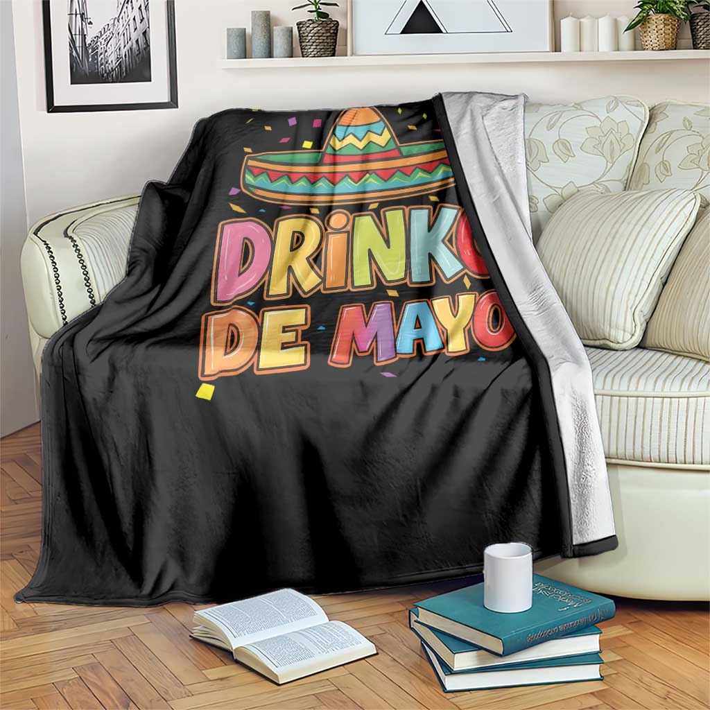 Funny Cinco De Mayo Day Drinking Fiesta Party Throw Blanket Drinko De Mayo TS12 Print Your Wear