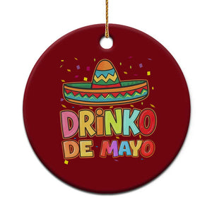 Funny Cinco De Mayo Day Drinking Fiesta Party Ceramic Ornament Drinko De Mayo TS12 1pc Red Print Your Wear
