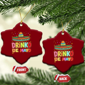 Funny Cinco De Mayo Day Drinking Fiesta Party Ceramic Ornament Drinko De Mayo TS12 Print Your Wear