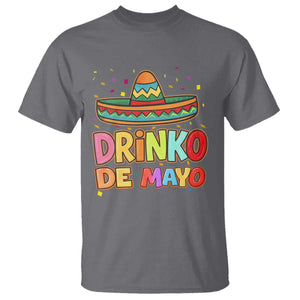 Funny Cinco De Mayo Day Drinking Fiesta Party T Shirt Drinko De Mayo TS12 Charcoal Print Your Wear
