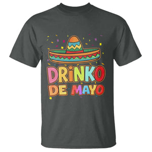 Funny Cinco De Mayo Day Drinking Fiesta Party T Shirt Drinko De Mayo TS12 Dark Heather Print Your Wear