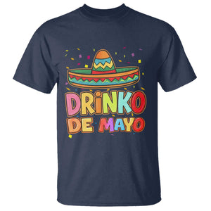 Funny Cinco De Mayo Day Drinking Fiesta Party T Shirt Drinko De Mayo TS12 Navy Print Your Wear