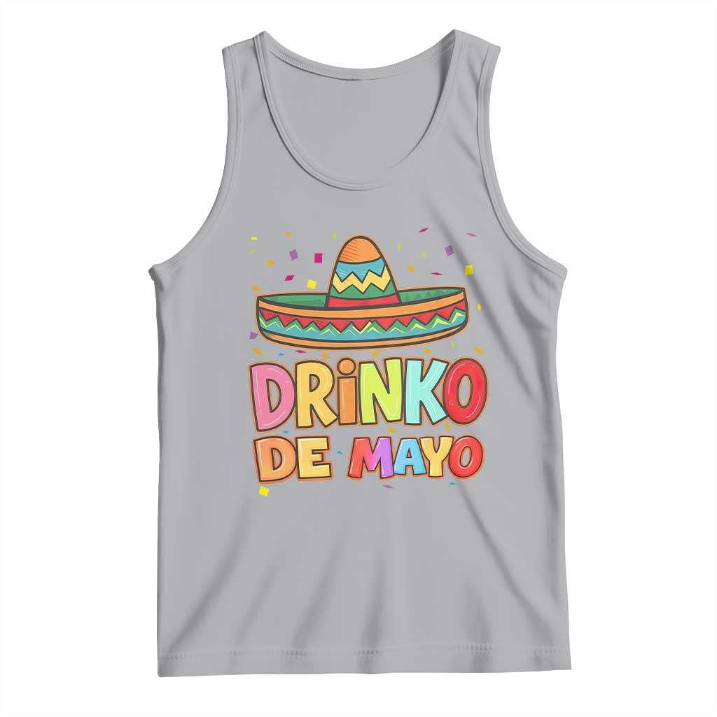 Funny Cinco De Mayo Day Drinking Fiesta Party Tank Top Drinko De Mayo TS12 Athletic Heather Print Your Wear