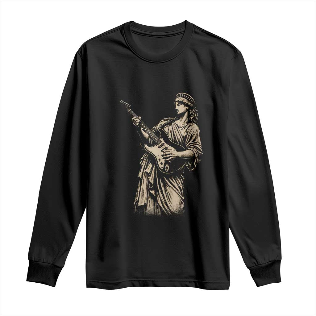 4th Of July Rock N Roll Long Sleeve Shirt Funny Statue Of Liberty Playing Guitar TS12 Black Print Your Wear