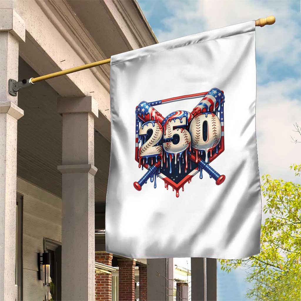 Patriotic Baseball Drip Garden Flag USA 250th Anniversary Gift TS12 Print Your Wear