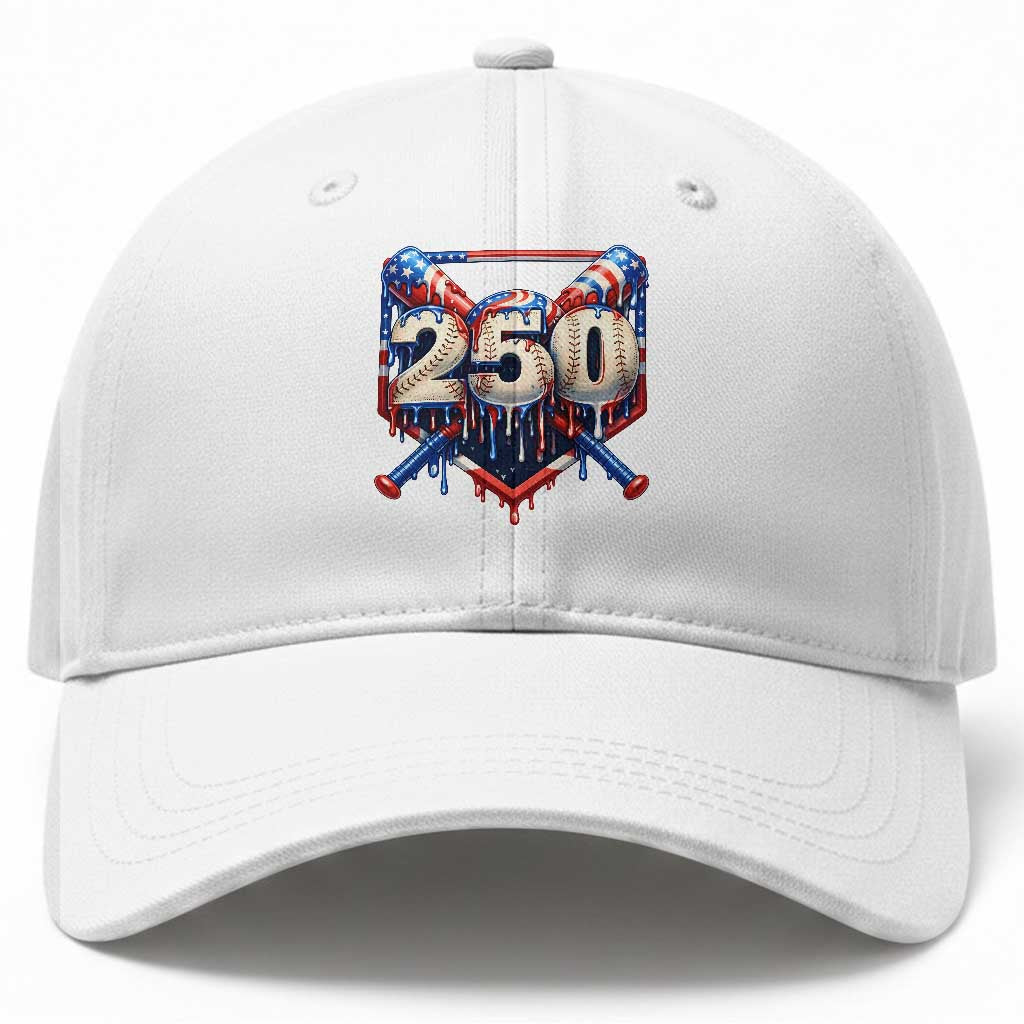 Patriotic Baseball Drip Baseball Cap USA 250th Anniversary Gift TS12 Print Your Wear