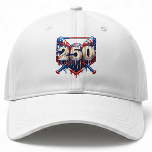 Patriotic Baseball Drip Baseball Cap USA 250th Anniversary Gift TS12 Print Your Wear