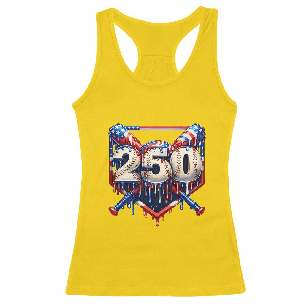 Patriotic Baseball Drip Racerback Tank Top USA 250th Anniversary Gift TS12 Daisy Print Your Wear