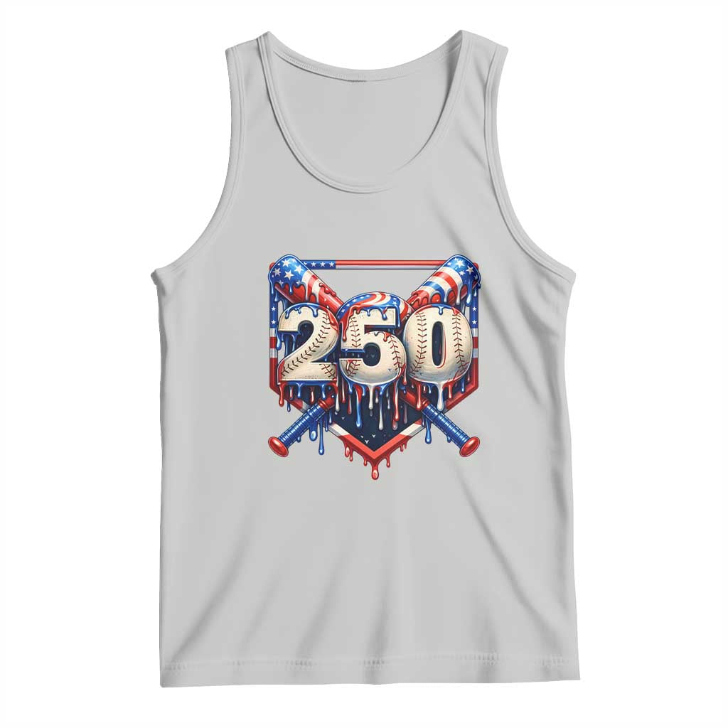 Patriotic Baseball Drip Tank Top USA 250th Anniversary Gift TS12 Ash Print Your Wear