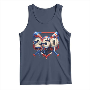 Patriotic Baseball Drip Tank Top USA 250th Anniversary Gift TS12 Navy Print Your Wear