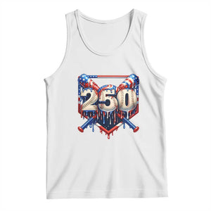 Patriotic Baseball Drip Tank Top USA 250th Anniversary Gift TS12 White Print Your Wear
