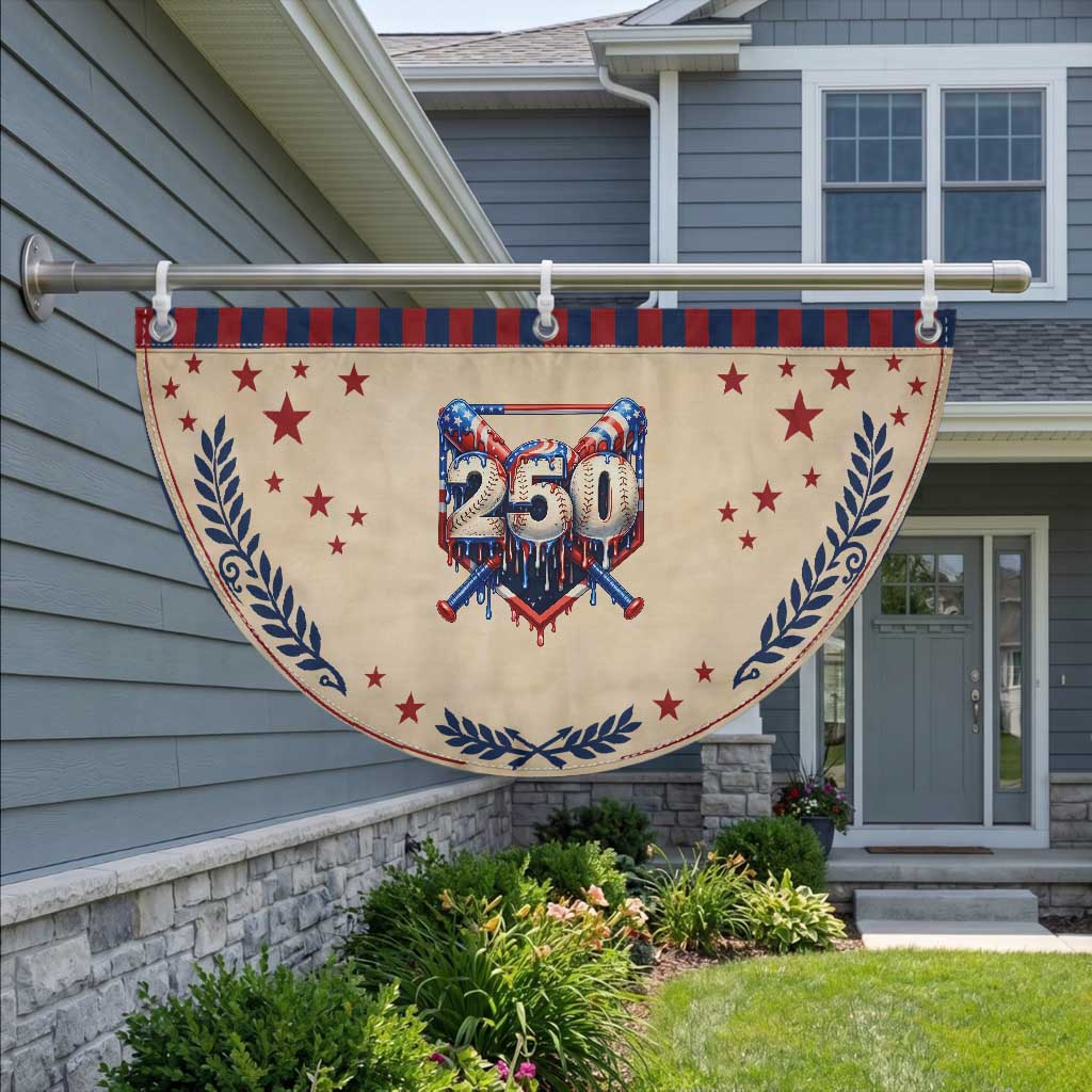 Baseball Drip Graphic Patriotic Fan Flag USA 250th Anniversary Gift TS12 2pcs pack Laurel Tan Print Your Wear