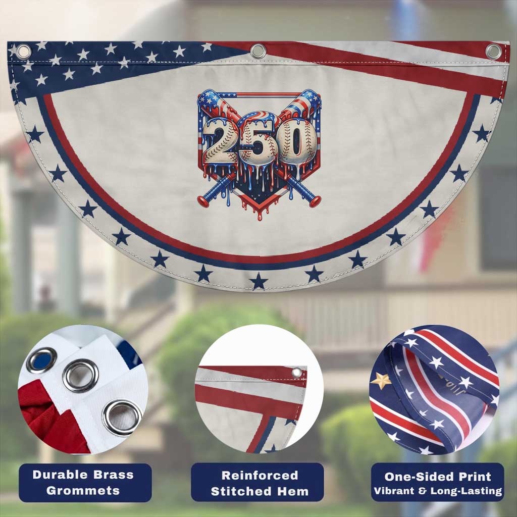 Baseball Drip Graphic Patriotic Fan Flag USA 250th Anniversary Gift TS12 Print Your Wear