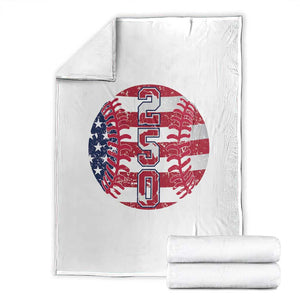USA 250th Anniversary Baseball Throw Blanket Patriotic Athlete Gift TS12 White Print Your Wear