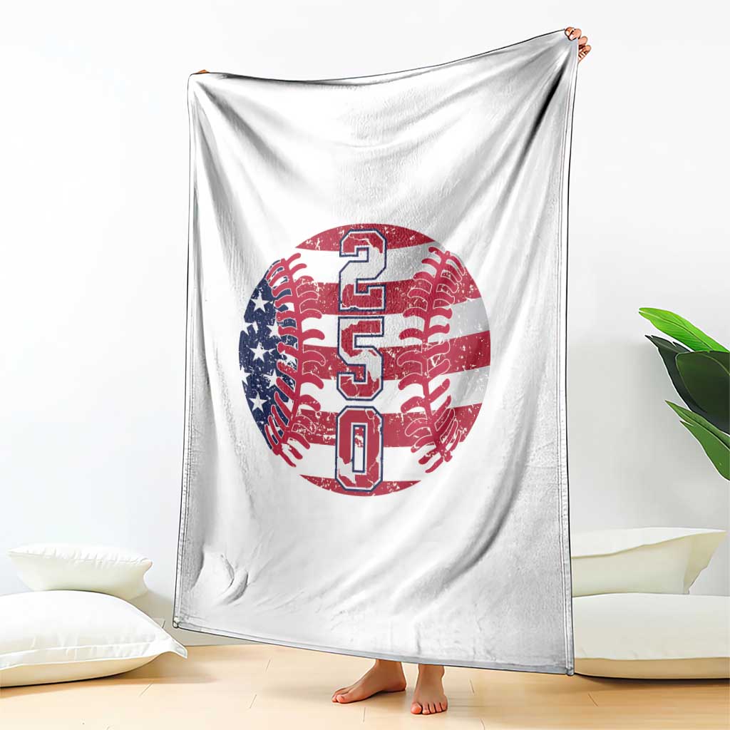 USA 250th Anniversary Baseball Throw Blanket Patriotic Athlete Gift TS12 Print Your Wear