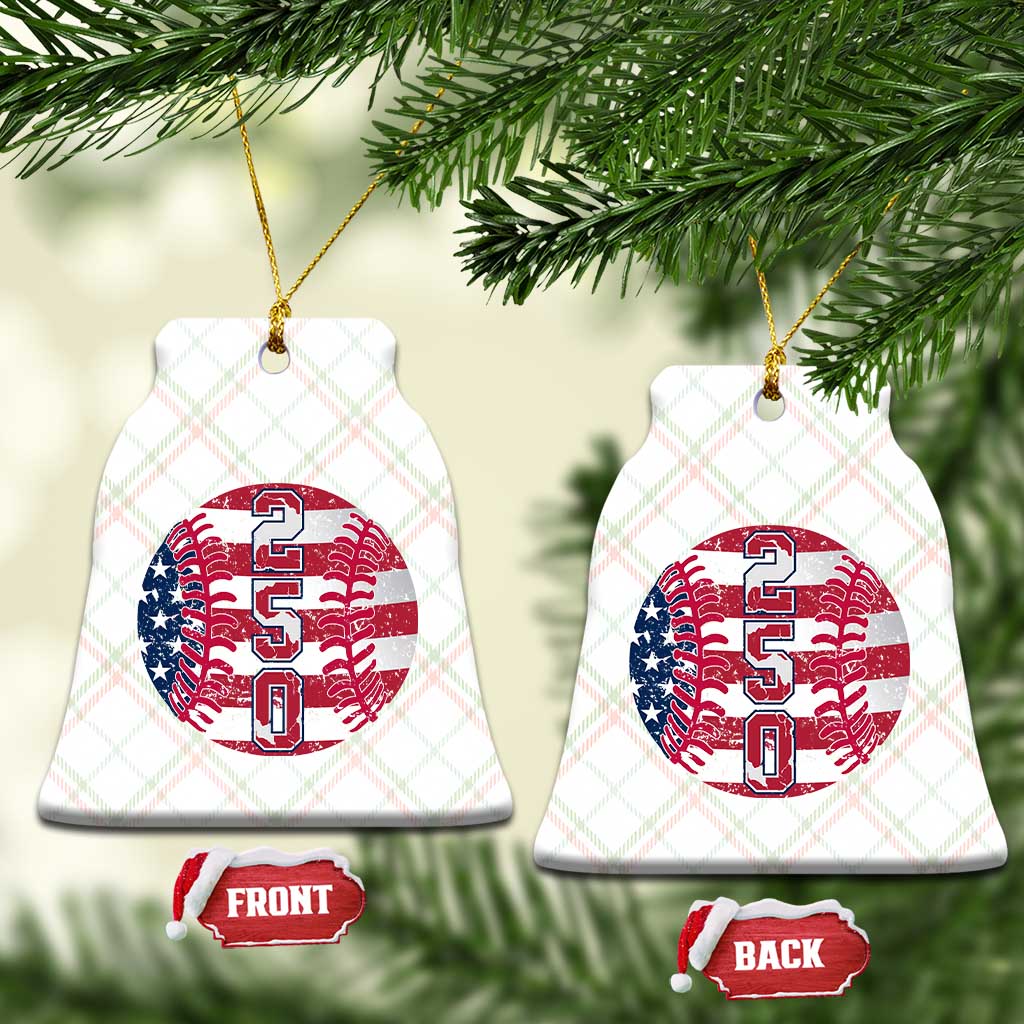 USA 250th Anniversary Baseball Ceramic Ornament Patriotic Athlete Gift TS12 Print Your Wear
