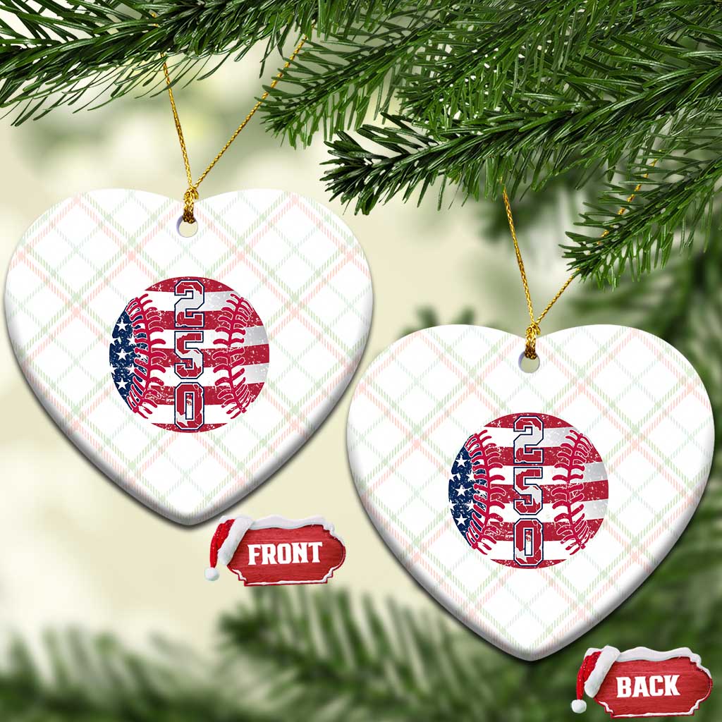 USA 250th Anniversary Baseball Ceramic Ornament Patriotic Athlete Gift TS12 Print Your Wear