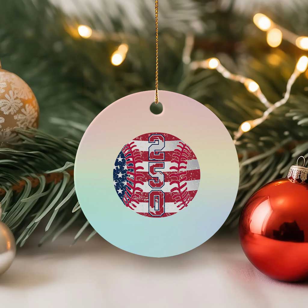 USA 250th Anniversary Baseball Ceramic Ornament Patriotic Athlete Gift TS12 1pc Pastel Print Your Wear