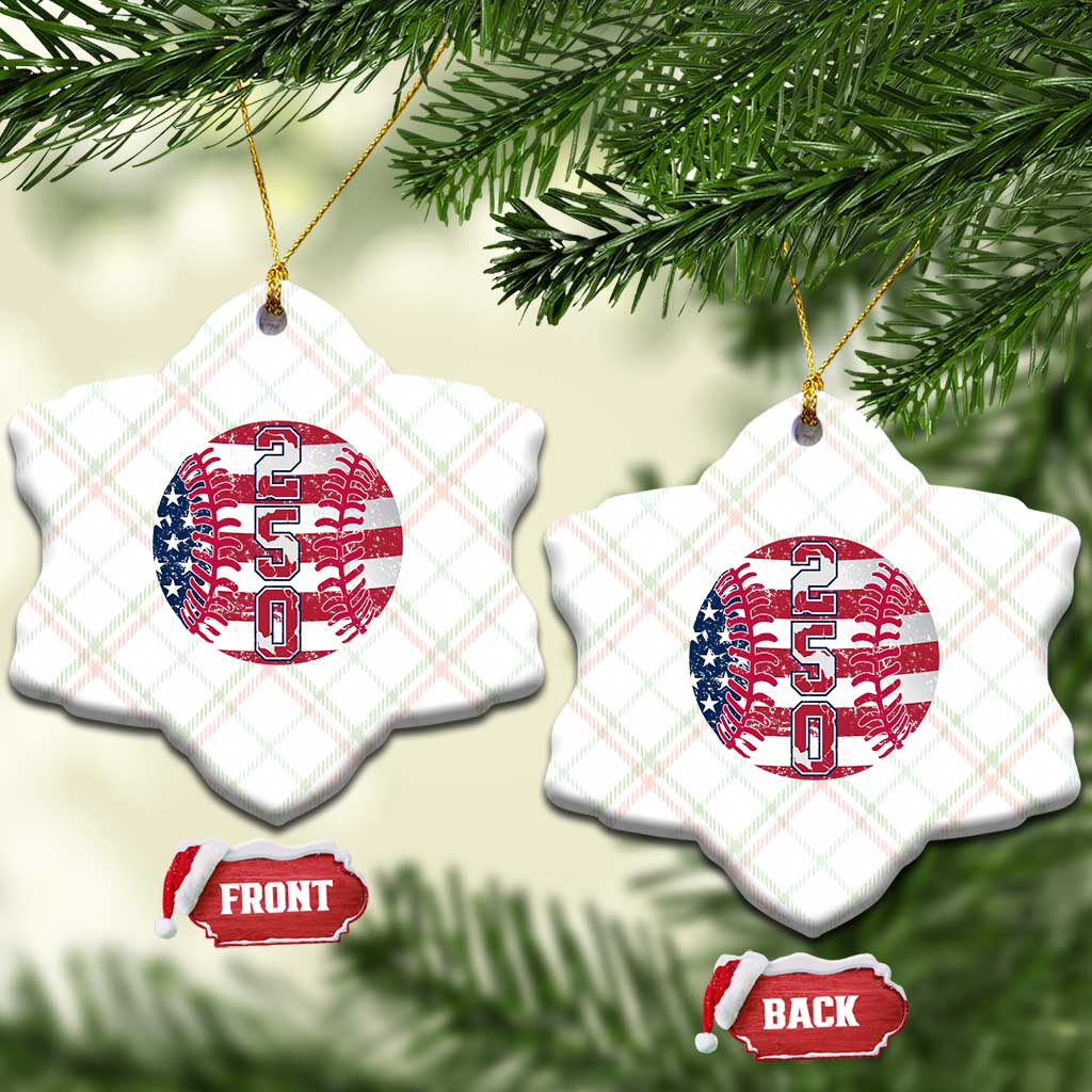 USA 250th Anniversary Baseball Ceramic Ornament Patriotic Athlete Gift TS12 Print Your Wear