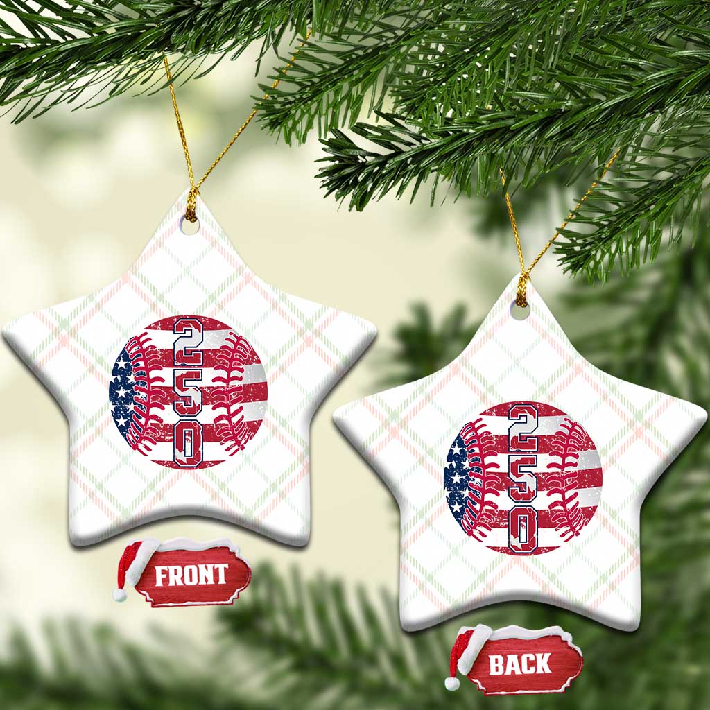USA 250th Anniversary Baseball Ceramic Ornament Patriotic Athlete Gift TS12 Print Your Wear