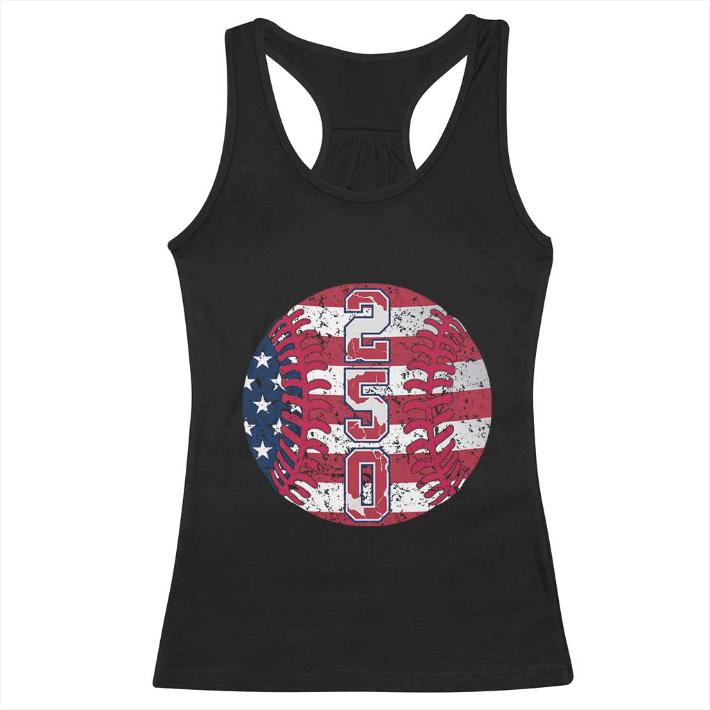 USA 250th Anniversary Baseball Racerback Tank Top Patriotic Athlete Gift TS12 Black Print Your Wear