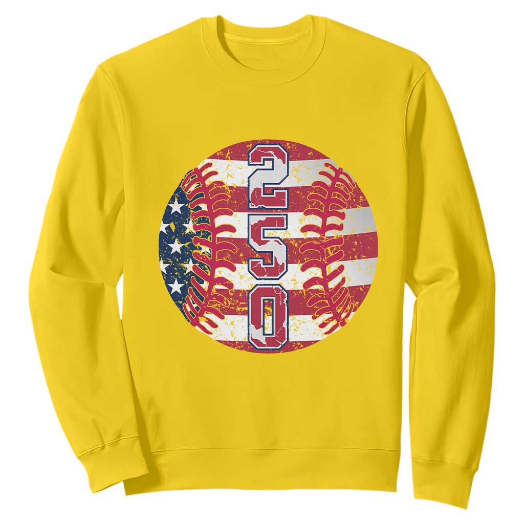 USA 250th Anniversary Baseball Sweatshirt Patriotic Athlete Gift TS12 Daisy Print Your Wear