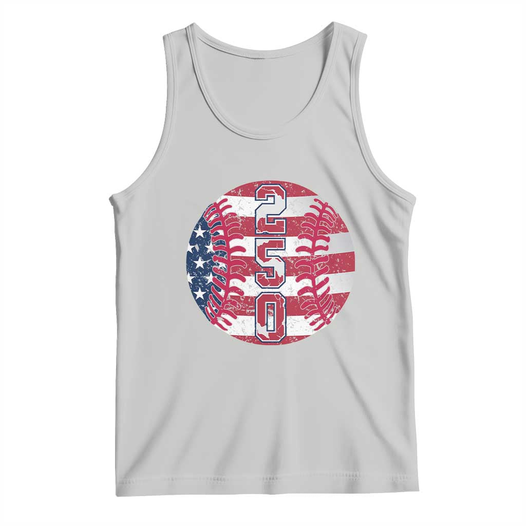 USA 250th Anniversary Baseball Tank Top Patriotic Athlete Gift TS12 Ash Print Your Wear