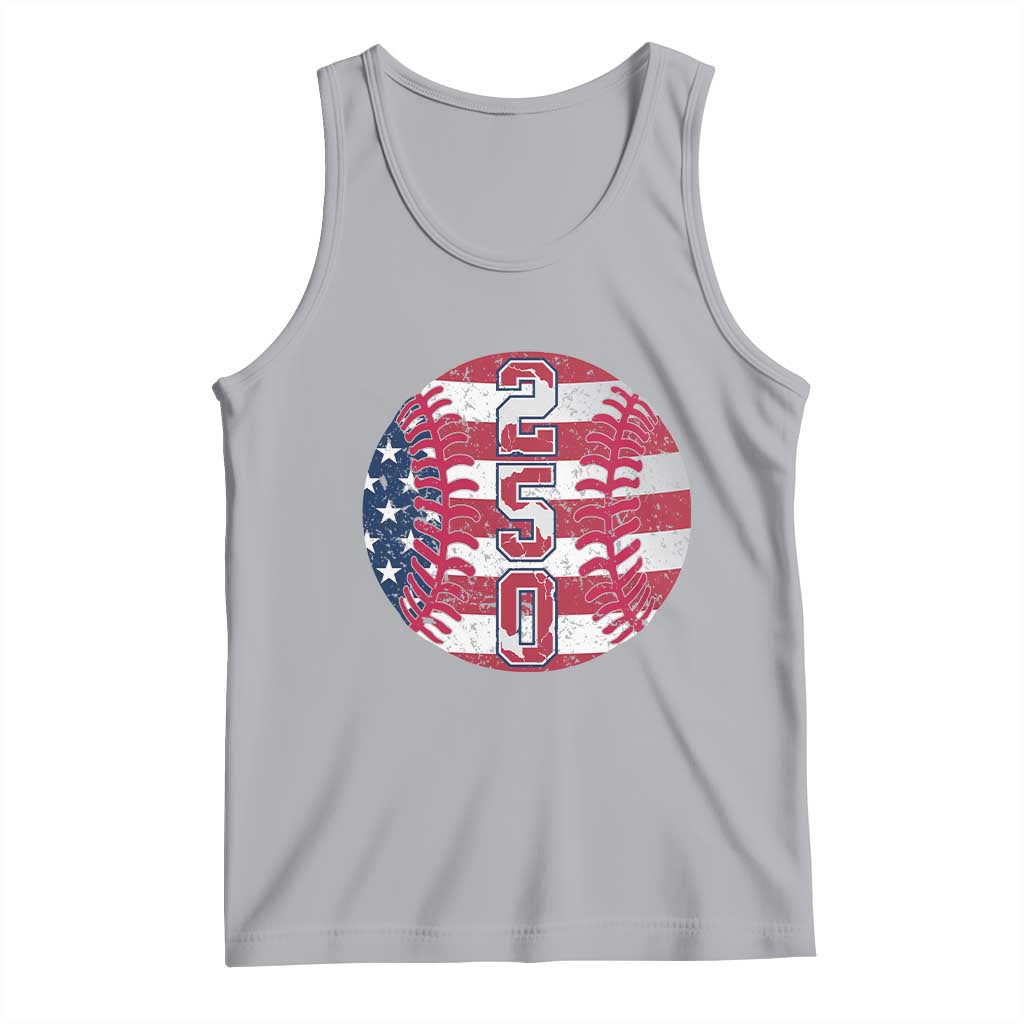 USA 250th Anniversary Baseball Tank Top Patriotic Athlete Gift TS12 Athletic Heather Print Your Wear