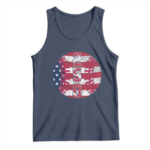 USA 250th Anniversary Baseball Tank Top Patriotic Athlete Gift TS12 Navy Print Your Wear