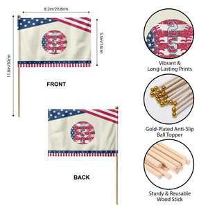 USA 250th Anniversary Baseball Patriotic Handheld Flag Athlete Gift TS12 Print Your Wear