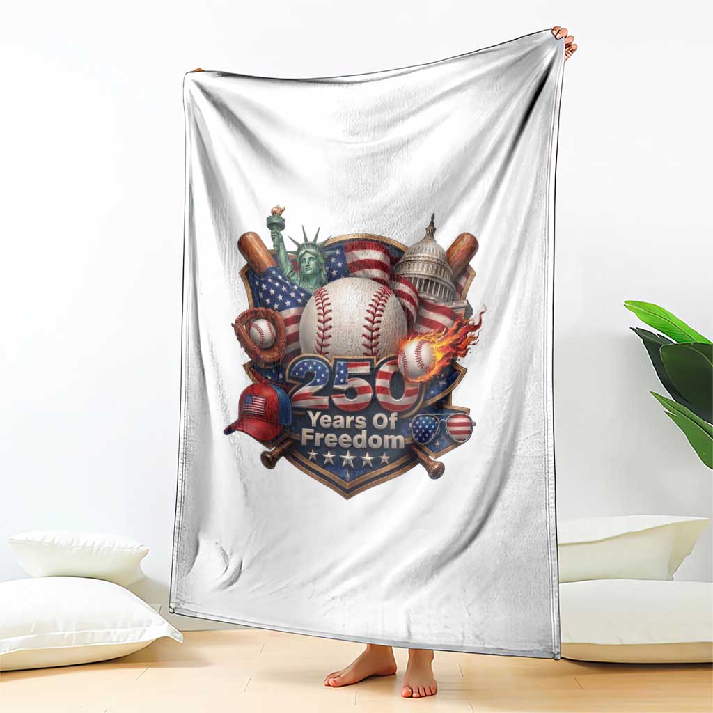 USA 250 Years Of Freedom Baseball Graphic Throw Blanket TS12 Print Your Wear