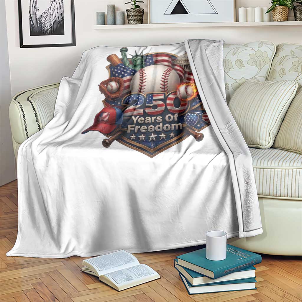 USA 250 Years Of Freedom Baseball Graphic Throw Blanket TS12 Print Your Wear