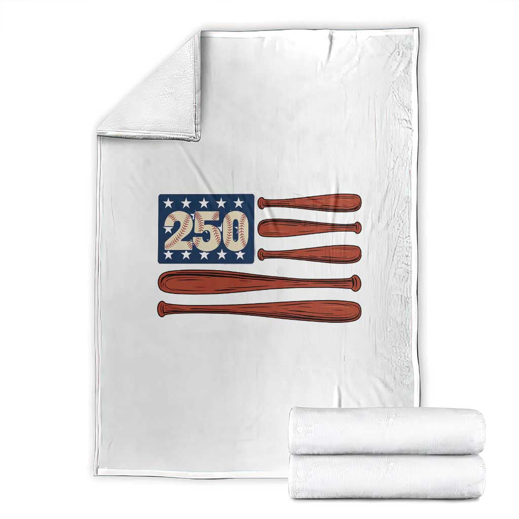 USA Flag Baseball Throw Blanket 250th Anniversary Sports Gift TS12 White Print Your Wear
