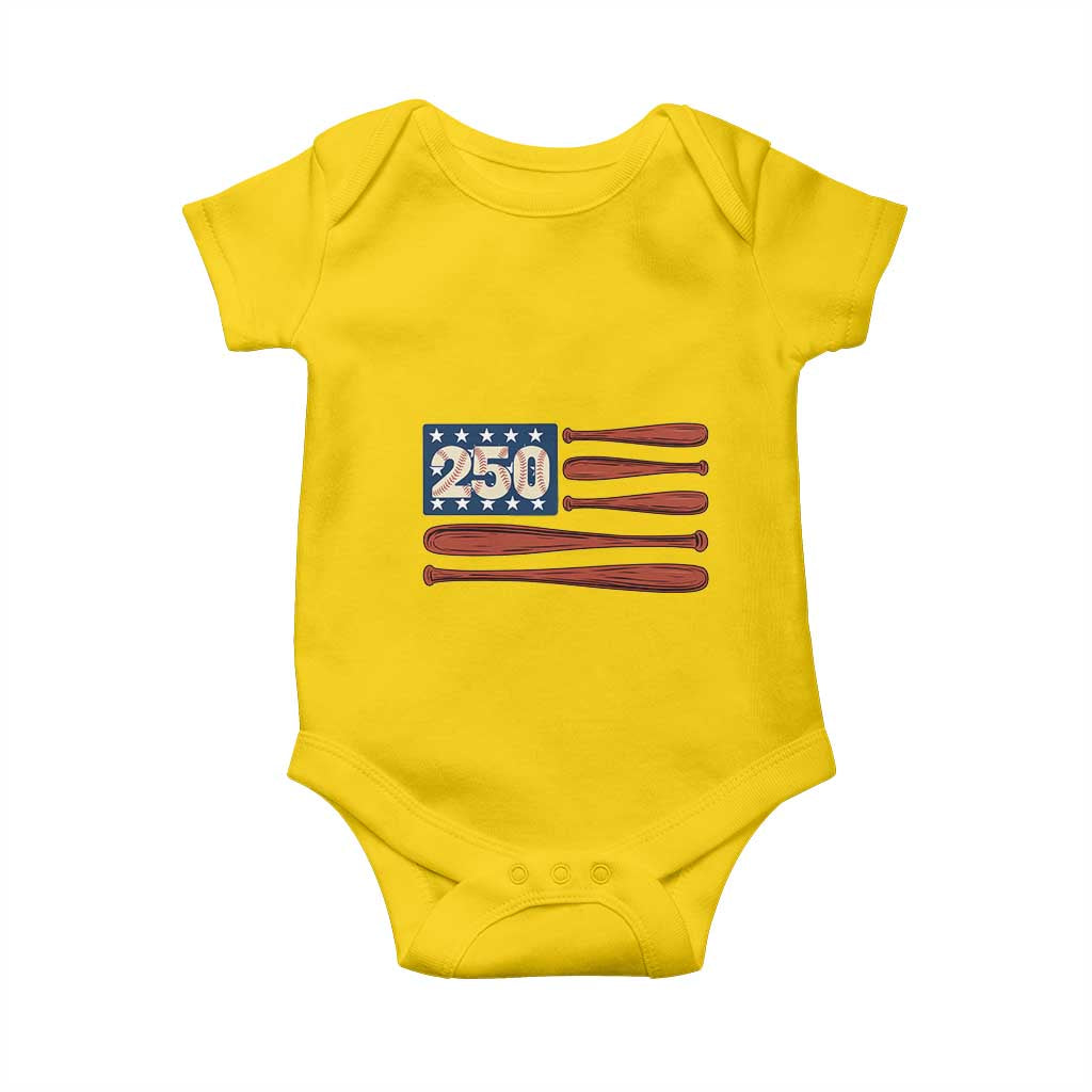 USA Flag Baseball Baby Onesie 250th Anniversary Sports Gift TS12 Daisy Print Your Wear