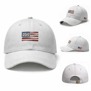 USA Flag Baseball Baseball Cap 250th Anniversary Sports Gift TS12 Baseball Cap Universal Fit White Print Your Wear