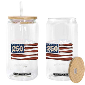 USA Flag Baseball Glass Can 250th Anniversary Sports Gift TS12 Print Your Wear