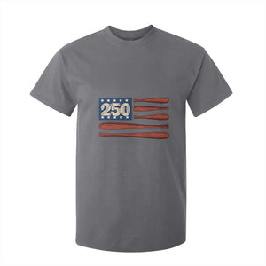 USA Flag Baseball T Shirt For Kid 250th Anniversary Sports Gift TS12 Charcoal Print Your Wear