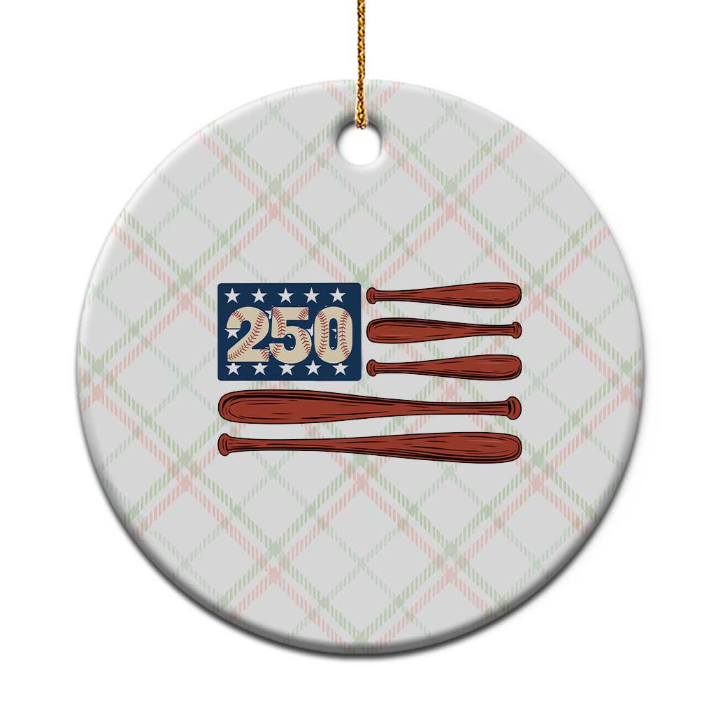 USA Flag Baseball Ceramic Ornament 250th Anniversary Sports Gift TS12 1pc Christmas Plaid Print Your Wear