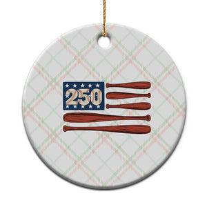 USA Flag Baseball Ceramic Ornament 250th Anniversary Sports Gift TS12 1pc Christmas Plaid Print Your Wear