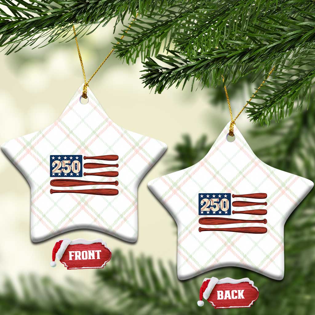 USA Flag Baseball Ceramic Ornament 250th Anniversary Sports Gift TS12 Print Your Wear
