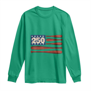 USA Flag Baseball Long Sleeve Shirt 250th Anniversary Sports Gift TS12 Irish Green Print Your Wear