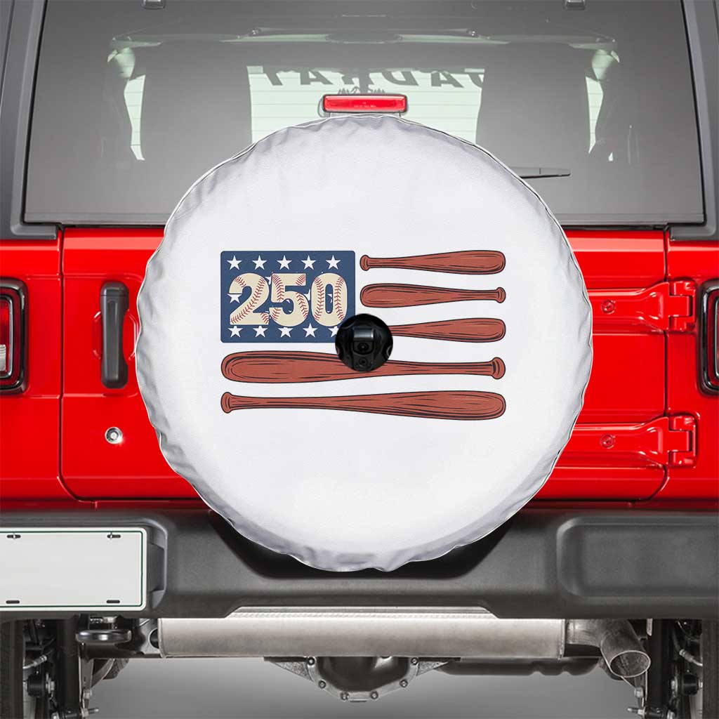 USA Flag Baseball Spare Tire Cover 250th Anniversary Sports Gift TS12 White Print Your Wear