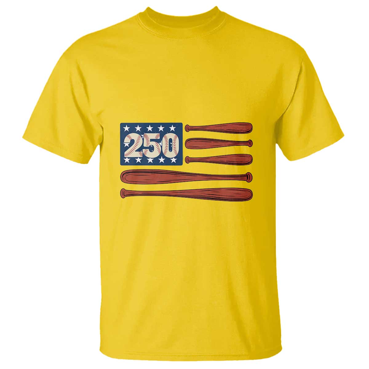 USA Flag Baseball T Shirt 250th Anniversary Sports Gift TS12 Daisy Print Your Wear