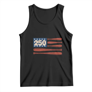 USA Flag Baseball Tank Top 250th Anniversary Sports Gift TS12 Black Print Your Wear