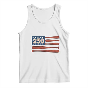 USA Flag Baseball Tank Top 250th Anniversary Sports Gift TS12 White Print Your Wear