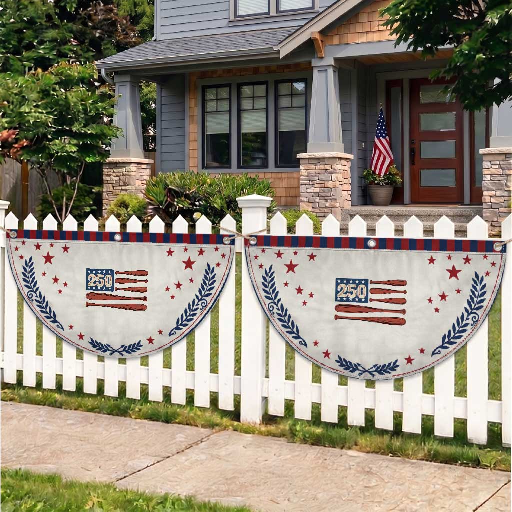USA Flag Baseball Patriotic Fan Flag USA 250th Anniversary Gift TS12 2pcs pack Laurel Beige Print Your Wear